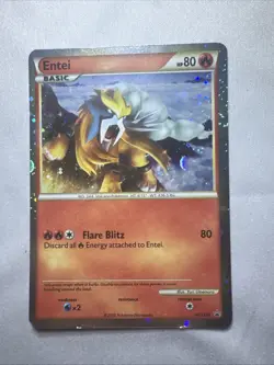 Pokemon TCG HeartGold SoulSilver Entei Promo Card HGSS20 Holo Rare - Image 1