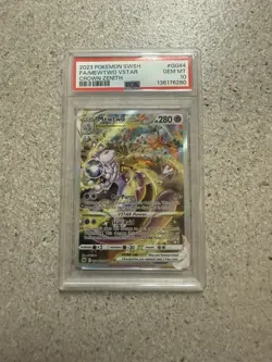 POKEMON MEWTWO VSTAR #GG44/GG70 FULL ART CROWN ZENITH SWSH PSA 10 - Image 1