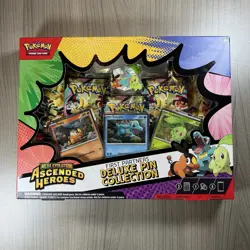Pokemon TCG Ascended Heros First Partners Deluxe Pin Collection Sealed - Image 1