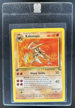 1999 Pokemon Fossil 1st Edition Kabutops #24/62 - Image 1