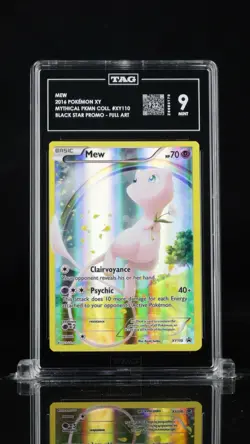 2016 Pokemon Mew Full Art Mythical Premium Collection Promo #XY110 TAG 9 Mint - Image 1