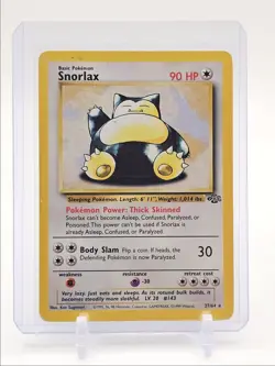 SNORLAX 1999 POKEMON BASE JUNGLE RARE 27/64 Q2283 - Image 1