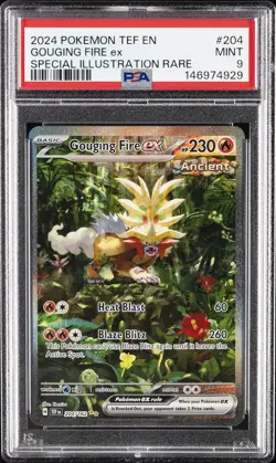 2024 POKEMON TEMPORAL FORCES SPECIAL ILLUSTRATION RARE GOUGING FIRE EX PSA 9 - Image 1