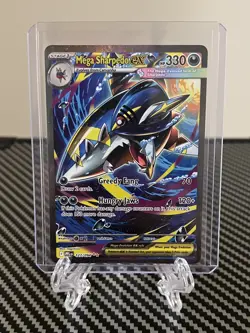 Mega Sharpedo ex 127/094 Special Illustration SIR Pokemon Phantasmal Flames - Image 1