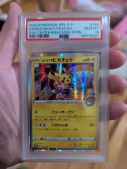 Pokemon S-P Promos Kanazawa's Pikachu 144/S-P Promo Holo PSA 10 JP - Image 1