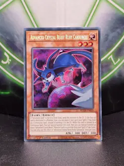Yugioh Advanced Crystal Beast Ruby Carbuncle BLCR-EN010 Secret Rare 1st Ed NM - Image 1