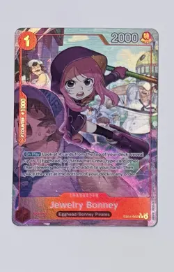 One Piece Card Game Jewelry Bonney EB04-002 Alt Art OP15 ENGLISH - Image 1