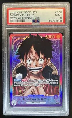 2023 One Piece New Era Japanese Monkey.D.Luffy Alt Art #OP05-060 PSA 9 - Image 1
