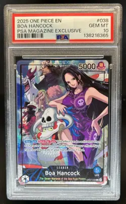 2025 One Piece EN Boa Hancock PSA Magazine Exclusive #OP07-038 PSA 10 Gem Mint - Image 1