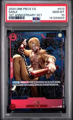 2024 ONE PIECE SIMPLIFIED CHINESE 1ST ANV SET #013 SANJI PSA 10 - Image 1