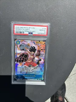 (1) PSA 10 2025 One Piece Fist of Divine Speed OP11 #118 Monkey D. Luffy Manga - Image 1