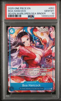 2025 ONE PIECE SEVEN WARLORDS OF THE SEA BINDER SET #051 BOA HANCOCK PSA 10 - Image 1