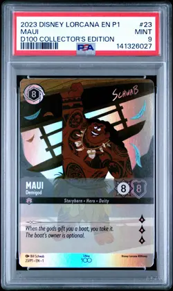 2023 DISNEY LORCANA EN COLLECTOR'S EDITION GIFT SET #23 MAUI - DEMIGOD PSA 9 - Image 1