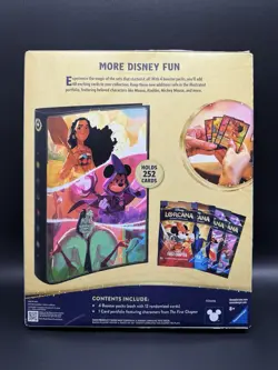 TCG Disney Lorcana Portfolio Bundle 4 Booster Packs & Portfolio First Chapter - Image 2