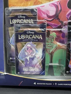 TCG Disney Lorcana Portfolio Bundle 4 Booster Packs & Portfolio First Chapter - Image 3