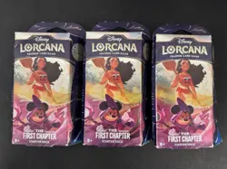Lot x3 2024 Disney Lorcana TCG First Chapter Amber & Amethyst Starter Deck WSC35 - Image 1