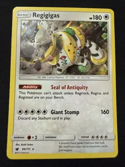 Pokemon Card Regigigas Crimson Invasion Holo Rare 84/111 Near Mint - Image 1