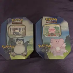 Pokemon Go! Snorlax and Blissey Tin Trading Card Game New & Factory Sealed. - Image 1