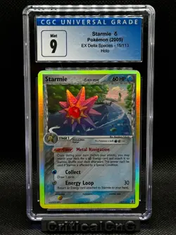 CGC 9 MINT Starmie 2005 EX Delta Species 15/113 Holo Pokemon Card - Image 1