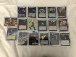 Magic The Gathering 17 Card Lot Including Buster Sword NM Shipped In Top Loaders - Image 1