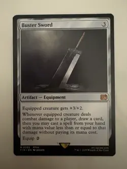 Magic The Gathering 17 Card Lot Including Buster Sword NM Shipped In Top Loaders - Image 2