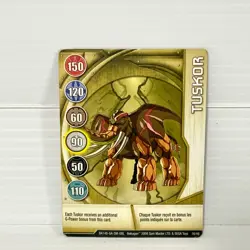 Tuskor 16/48 - Bakugan Battle Brawlers Metal Magnetic Card - Image 1