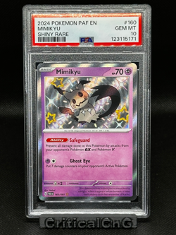 PSA 10 Mimikyu 160/091 Baby Shiny Holo SV Paldean Fates Pokemon Card GEM MINT - Image 1