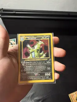 TYRANITAR - 12/75 - Neo Discovery - Holo SWIRL - Pokemon Card - EXC / NEAR MINT - Image 5