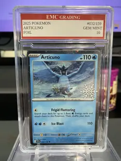 ARTICUNO 032/159 RARE FOIL Pokemon 2025 Card GRADED 10 MINT TCG CCG - Image 1