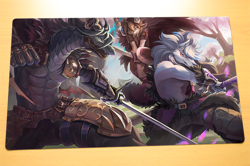 N1586 Custom Playmat Fur Hire Bladesman Rafale Folgo Card Game Mat TCG CCG Mat - Image 1