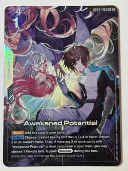 ENGLISH Gundam Card Game Awakened Potential GD03-118 R+ Alt Art Foil - Image 1