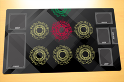 No.738 Cardfight Vanguard TCG Playmat Carmine Red Circle Custom CFV VG Card Mat - Image 1
