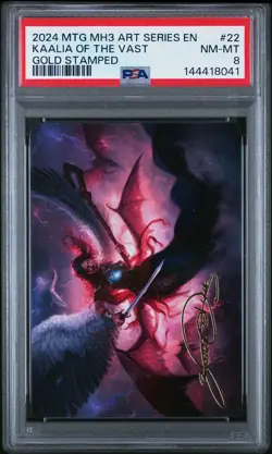 2024 MTG MODERN HORIZONS 3 ART SER GOLD STAMPED #22 KAALIA OF THE VAST PSA 8 - Image 1