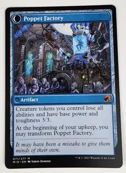 MTG Poppet Stitcher Poppet Factory Innistrad: Midnight Hunt 071/277 Regular . - Image 2