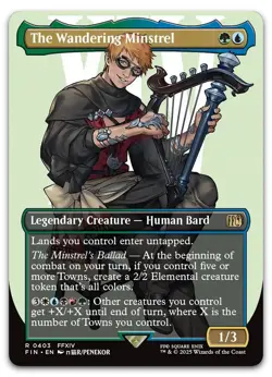 The Wandering Minstrel (Borderless) #403 (NM) Final Fantasy FIN Magic MTG - Image 1
