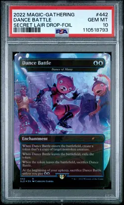 2022 MTG SECRET LAIR DROP FORTNITE-FOIL #442 DANCE BATTLE PSA 10 - Image 1