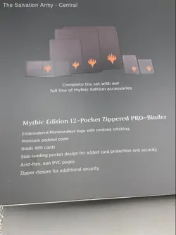 Ultra Pro Magic The Gathering Mythic Edition 12-Pocket Zippered Pro-Binder - Image 3