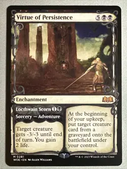 MTG / Virtue of Persistence / WOE / #281 / Regular (Showcase) / Mythic / NM - Image 1