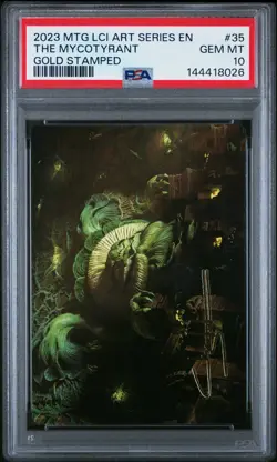 2023 MTG THE LOST CAVERNS OF IXALAN ART SER GOLD STAMPED THE MYCOTYRANT PSA 10 - Image 1