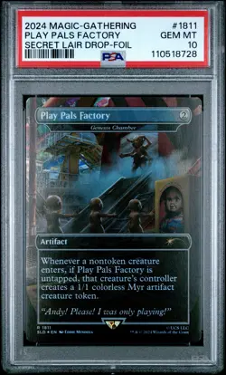 2024 MTG SECRET LAIR DROP CHUCKY-FOIL #1811 PLAY PALS FACTORY PSA 10 - Image 1