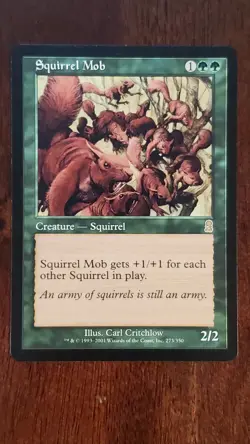 Squirrel Mob Odyssey EX/LP #273 MTG Magic the Gathering Creature Rare Green - Image 1