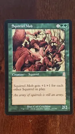 Squirrel Mob Odyssey EX/LP #273 MTG Magic the Gathering Creature Rare Green - Image 5