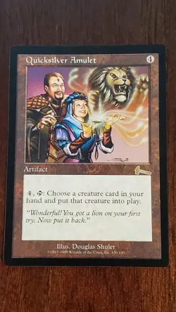 Quicksilver Amulet Urza's Legacy EX/LP 130/143 MTG Magic the Gathering Artifact - Image 3