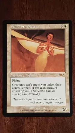 Windborn Muse Legions EX/LP #28 MTG Magic the Gathering Creature Rare White - Image 1
