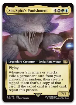 Sin, Spira's Punishment (Extended Art) #508 (NM) Final Fantasy FIN Magic MTG - Image 1
