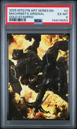2025 MTG FINAL FANTASY ART SER GOLD STAMPED #2 MACHINIST'S ARSENAL PSA 6 - Image 1