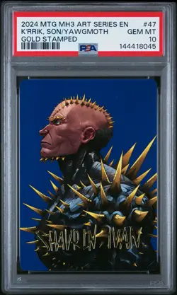 2024 MTG MODERN HORIZONS 3 ART SER GOLD STAMPED K'RRIK, SON OF YAWGMOTH PSA 10 - Image 1
