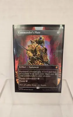 Magic the Gathering TMNT Commander's Plate Borderless Foil Promo *Near Mint* - Image 1