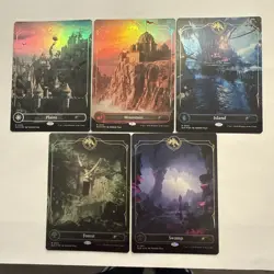 FOIL Full Art Basic Lands Complete Set DnD Secret Lair MINT UNPLAYED SLD MTG 5x - Image 1