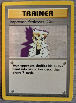 Pokemon Imposter Professor Oak 073/102 Base Set MP - Image 1